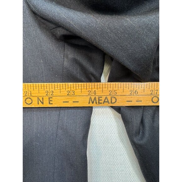 JoS. A. Bank Mens Wool Blazer Jacket 46R Gray Pinstriped Classic - Picture 8 of 13